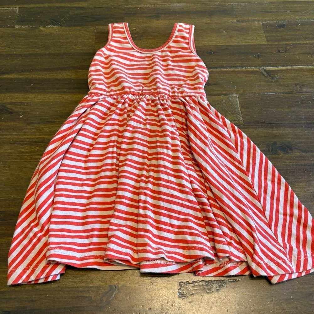 Alice + Ames Orange Striped Dress Toddler 2T Cotton Flowy